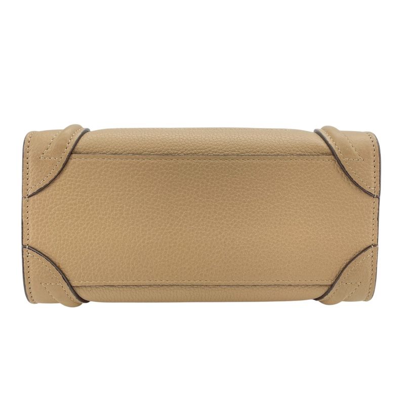 VIPセール CELINE ラゲージ ナノ ショルダーバッグ 4色 セリーヌ CELINE ラゲージナノショッパー ベージュ SV金具