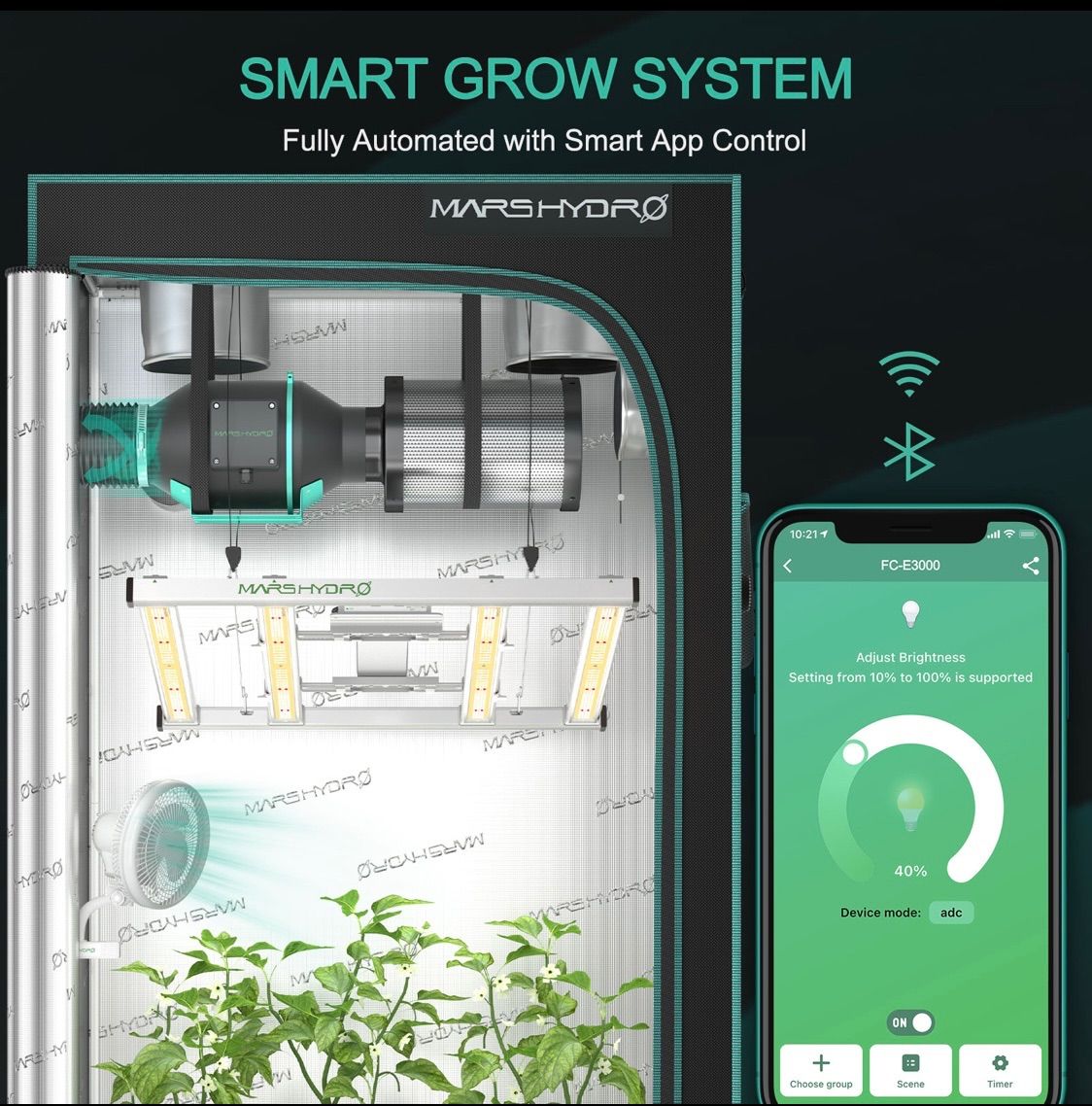 Mars Hydro 最新版 FC-E3000 植物育成ライト - 緑化企画 太陽 - メルカリ