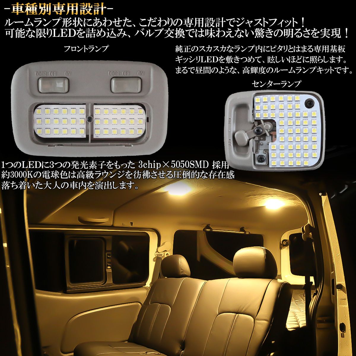 E26 キャラバン NV350 GX用 LED ルームランプ グランド プレミアムGX 前期 中期 後期 電球色 ウォームホワイト R-548【メール便】