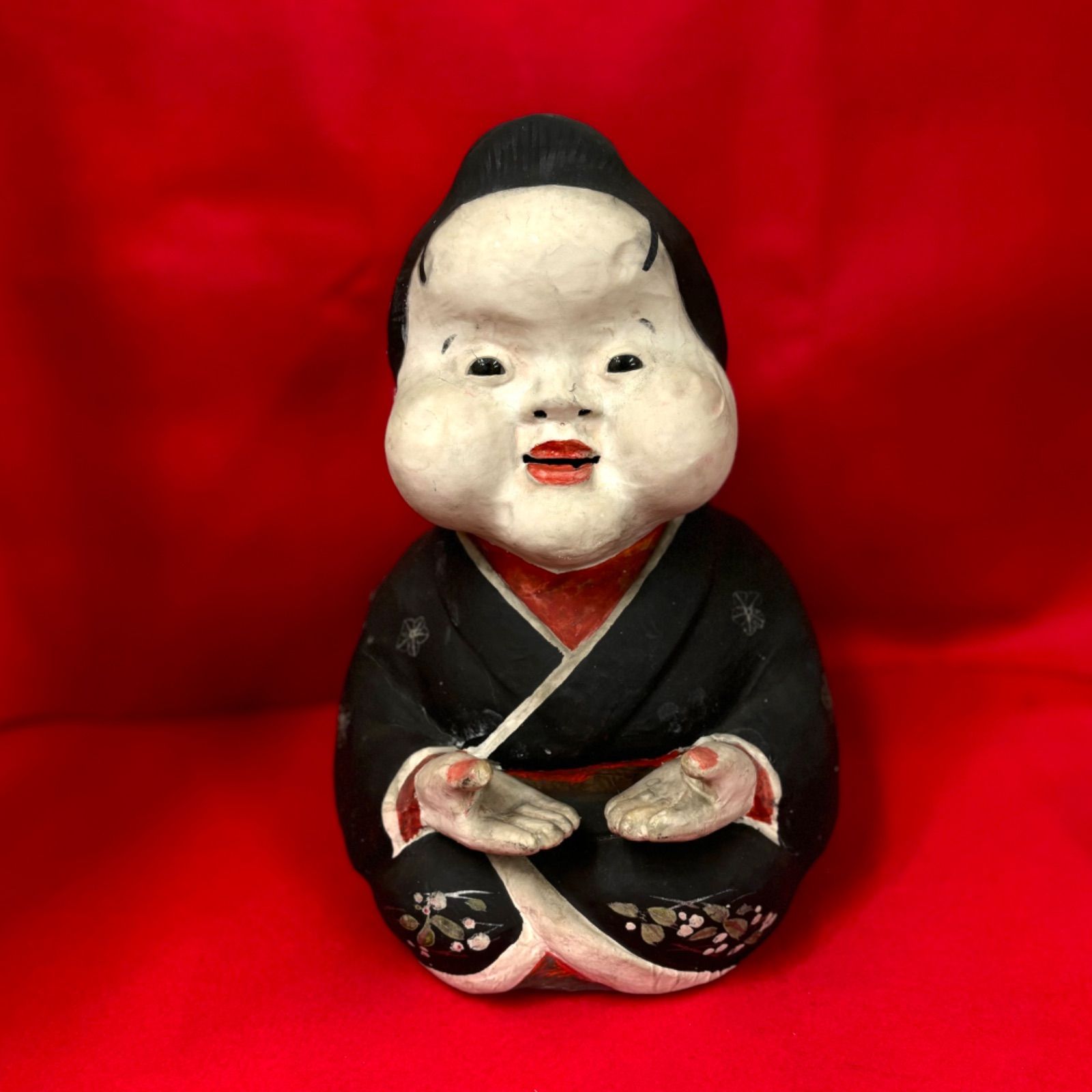 昭和レトロ 民芸品 おたふく 置物 張り子 和紙 郷土玩具 - メルカリ