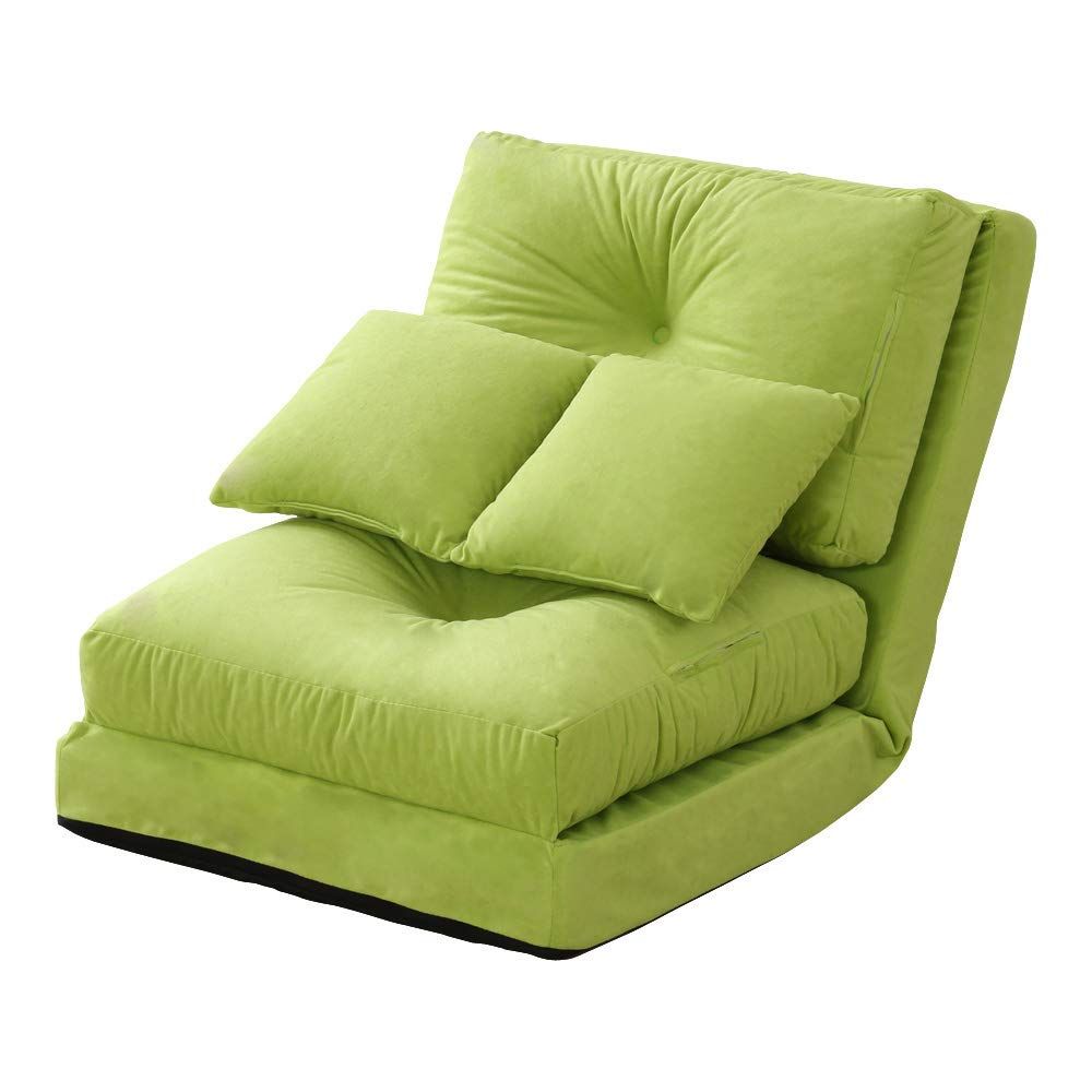 fluffy フラフィ 60 グリーン ソファベッド リクライニング 3WAY クッション付 国産 ふんわり ふわふわ アーバン通商 PF-019-60