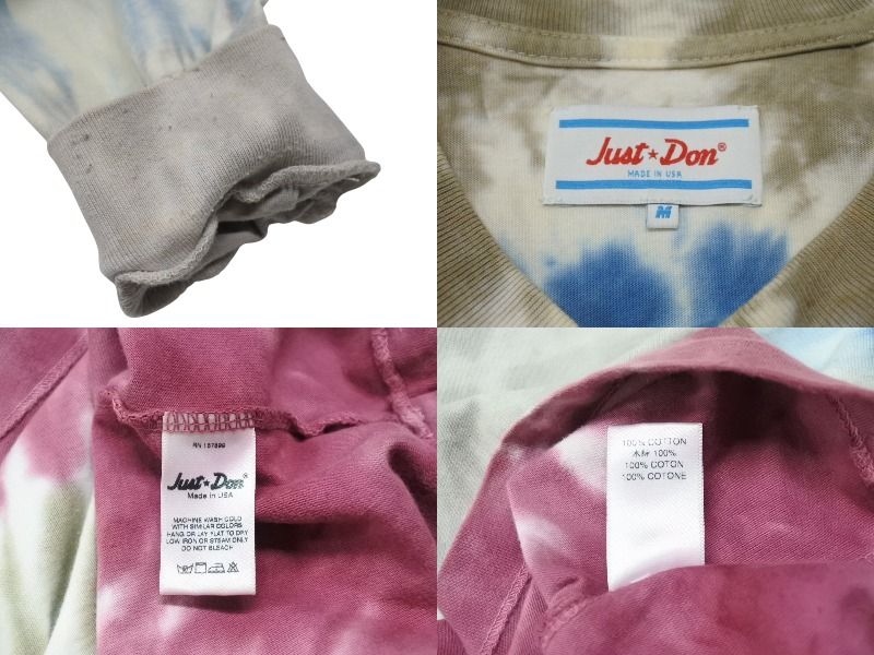JUST DON ジャストドン レコードロータイダイ ロングスリーブTシャツ  