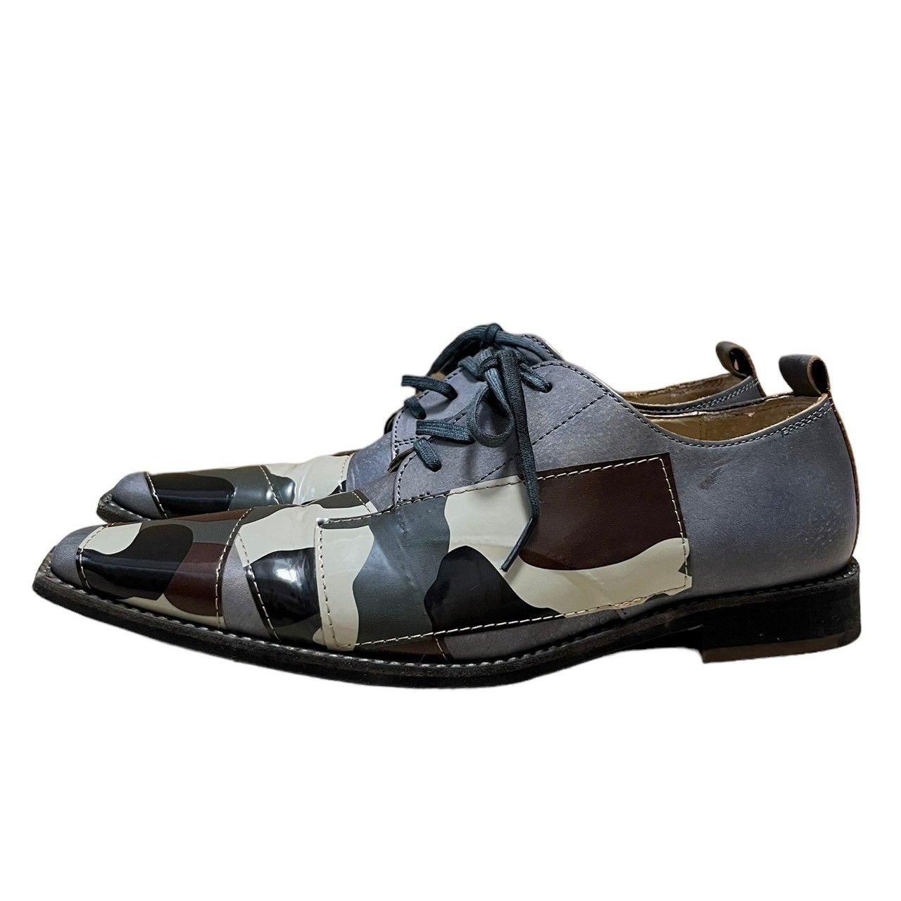 COMME des GARCONS コムデギャルソン 01s レザー迷彩シューズ COMME des GARCONS コムデギャルソン 01s レザー迷彩シューズ