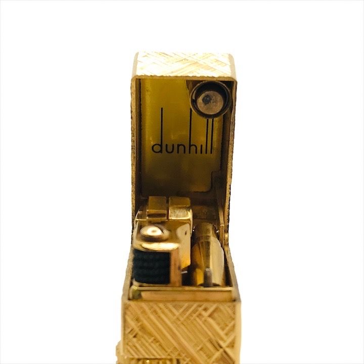 美品 Dunhill ダンヒル クロスカット ローラー式 ガスライター