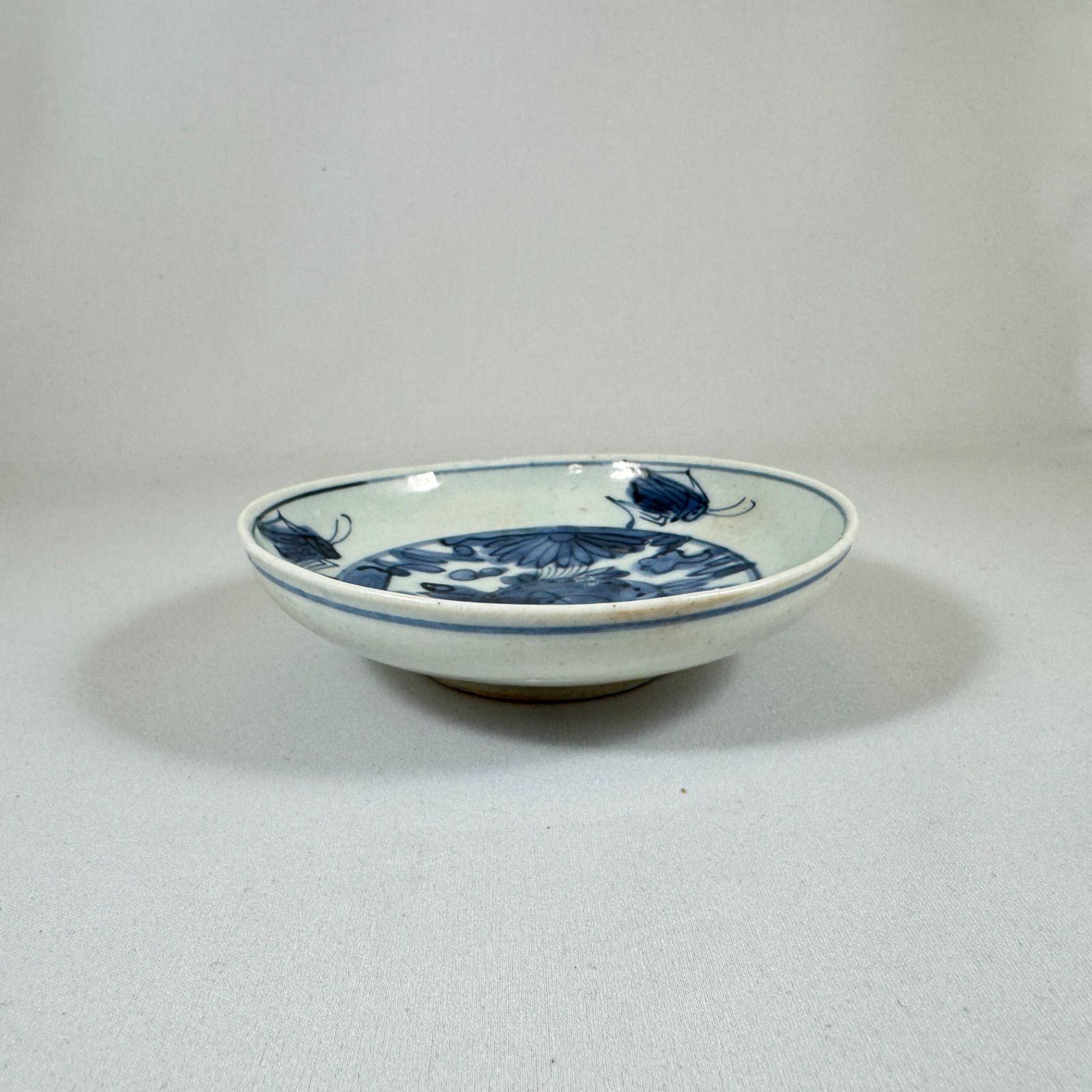 古伊万里　藍九谷　小皿　無傷完品　新渡　古染付　民芸　民藝　古九谷　初期伊万里 古伊万里 藍九谷 小皿 無傷完品 新渡 古染付 民芸 民藝 古九谷
