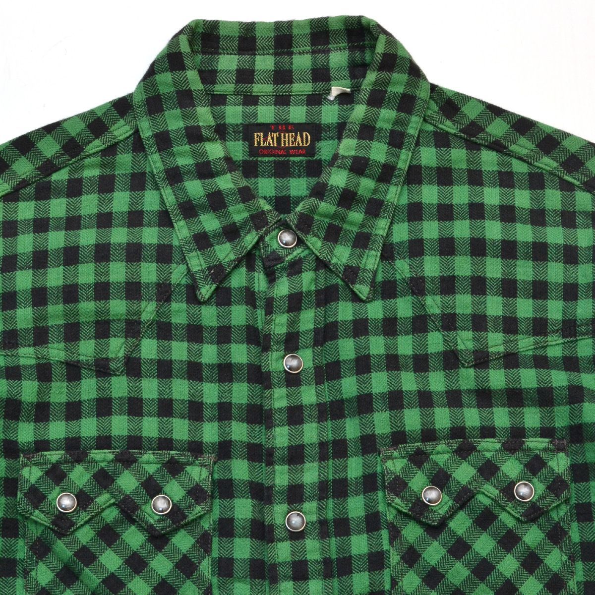 FLAT HEAD フラットヘッド チェックネルシャツ 長袖 ウエスタンシャツ 