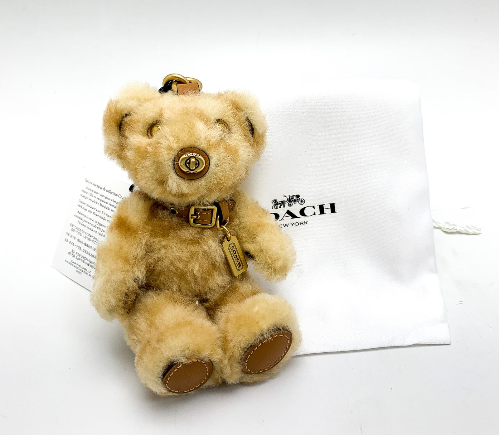 COACH コーチ ベージュ系 クマ ベア バッグ チャーム