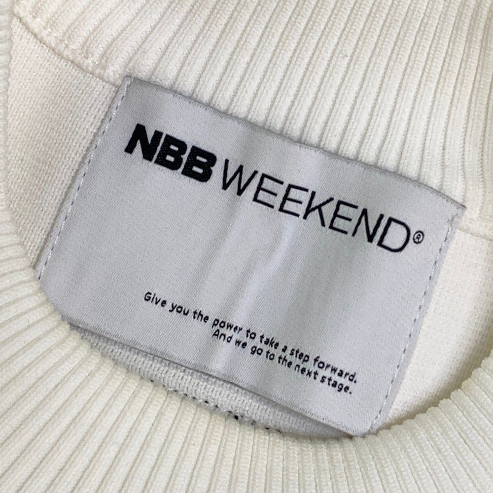 サイズ：1 NBB WEEKEND エヌビービーウィークエンド  長袖ニットセーター ボーダー柄 ブラック系 [240101442584] ゴルフウェア レディース ストスト サイズ：1 NBB WEEKEND エヌビービーウィークエンド 長袖ニット