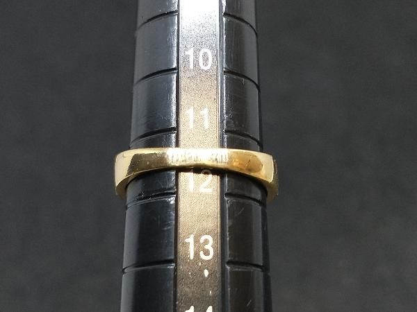 K18 Pt900 コンビ グリーンストーン ダイヤモンド デザインリング 11.5 