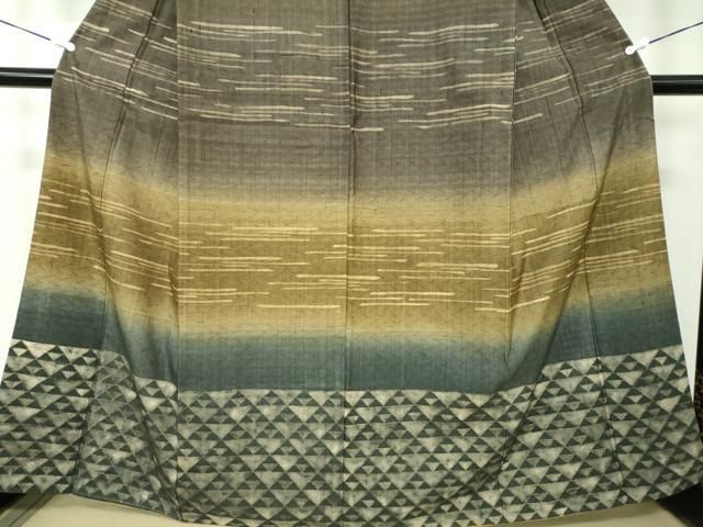 平和屋着物●訪問着　紬地　霞鱗文　金彩　正絹　逸品　DAAU5040ps 平和屋着物○訪問着 紬地 霞鱗文 金彩 正絹 逸品 DAAU5040ps - メルカリ