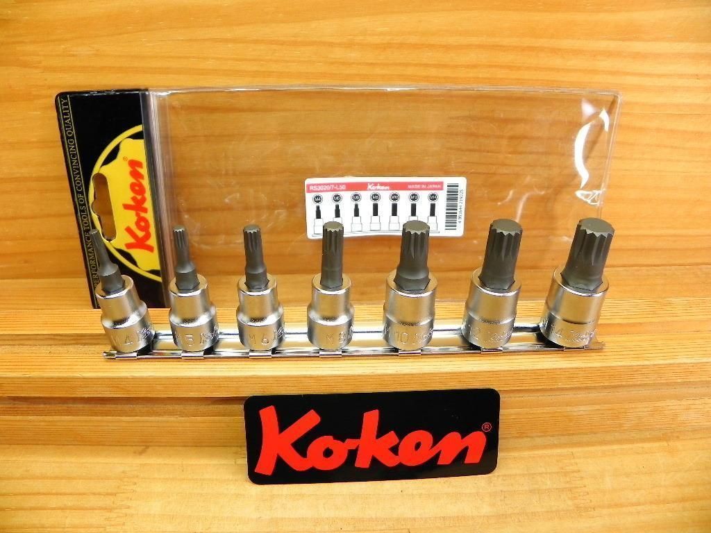 コーケン 3|8 9.5 sq トリプルスクエア XZN ソケット セット *3重4角 BMW *Ko-ken *RS3020|7-L50