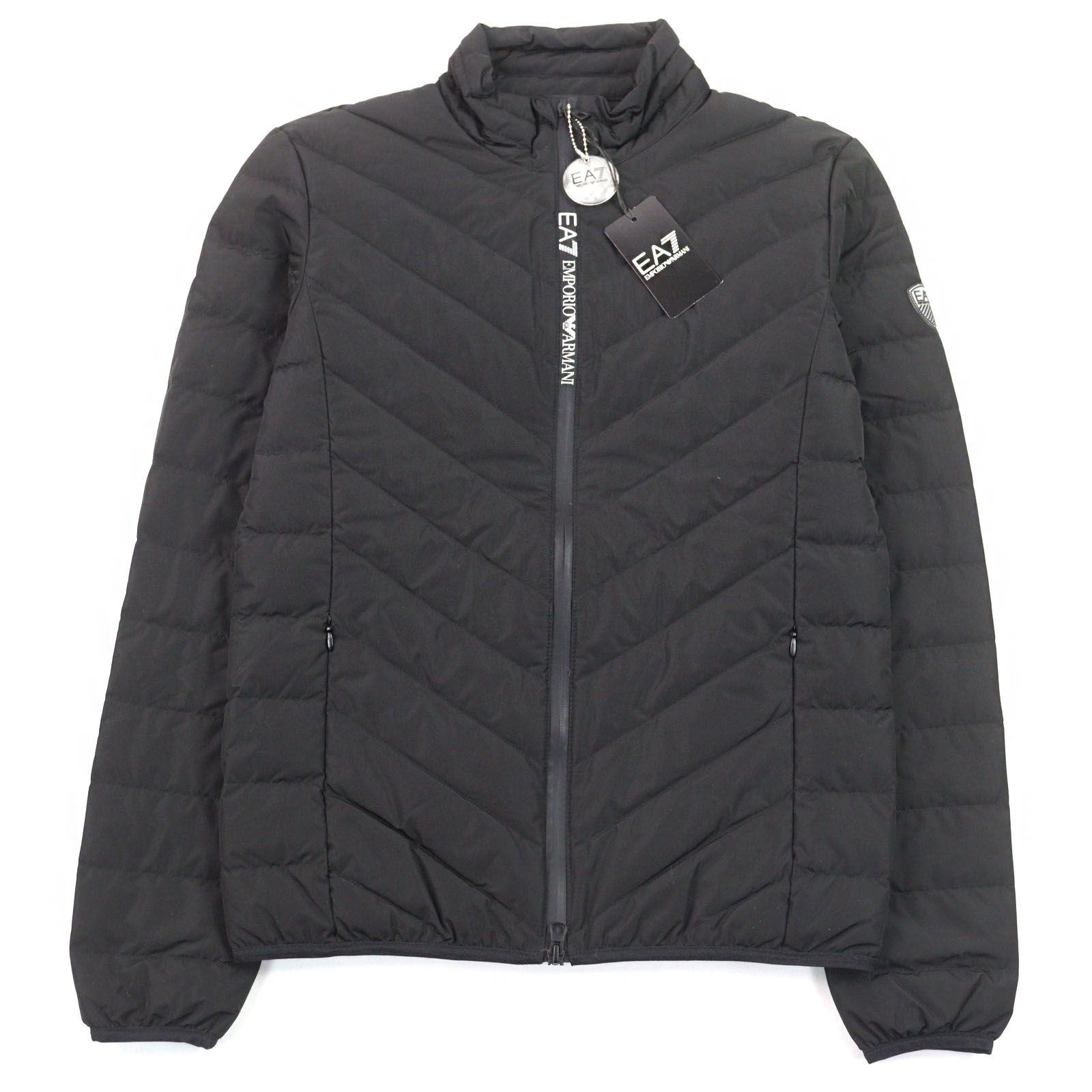 ○EMPORIO ARMANI EA7 エンポリオ アルマーニ イーエーセブン 8NPB13 Premium Shield パッカブルダウンジャケット ト ライトダウンジャケット ブラック系 XS メンズ 定価41 800円