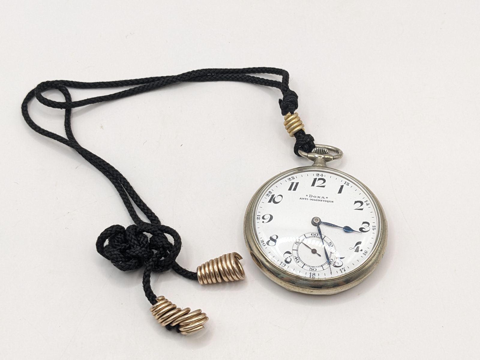 動作品 DOXA ドクサ 懐中時計 ANTI-MAGNETIQUE MLAN-1906 手巻き M9794