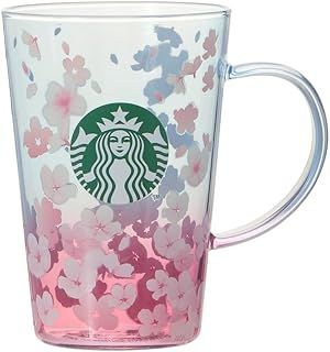 Starbucks スターバックス スタバ SAKURA2025耐熱グラスマグスプリング シーズン ブレンド 414ml桜 さくら サクラ 2025 マグカップ コーヒー キラキラ かわいい おしゃれ 誕生日 プレゼント ギフト コップ