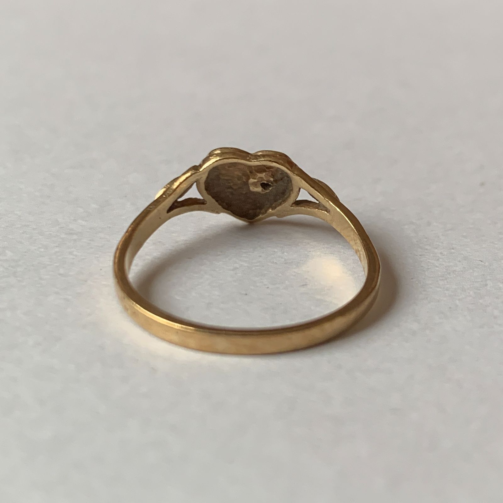 9kゴールド ダイヤモンド 英国製ヴィンテージシグネットリング 90s 14