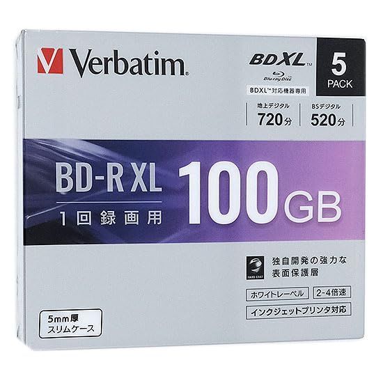 Verbatim バーベイタム(三菱化学メディア) 4倍速対応BD-R XL 5枚パック 