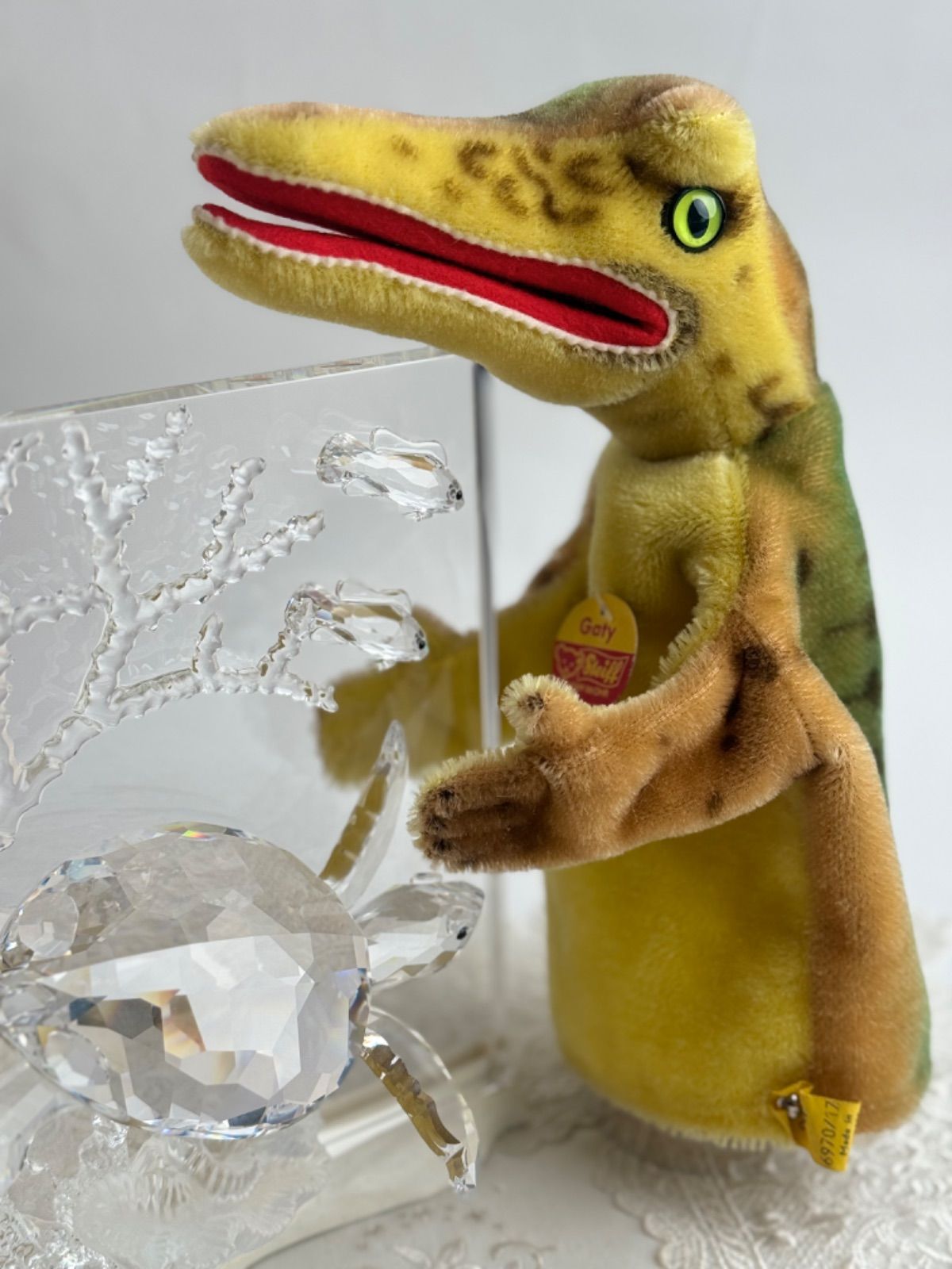 Steiff - シュタイフ★Hand-Crocodile Gaty★クロコダイルのハンドパペット 送料無料☆シュタイフ☆Hand-Crocodile Gaty 17cm オールID's完