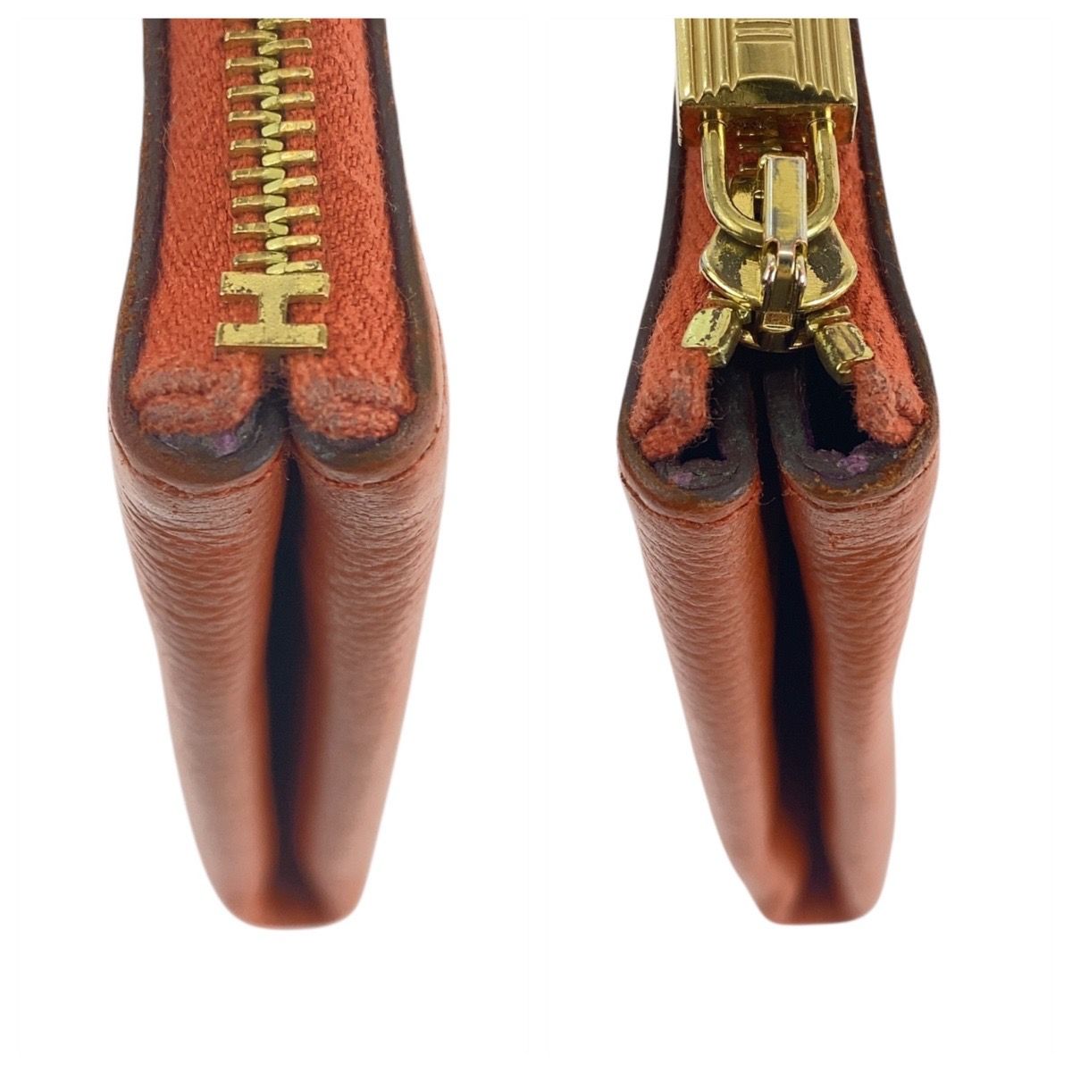 HERMES エルメス アトゥーPM オレンジ ゴールド金具 レザー