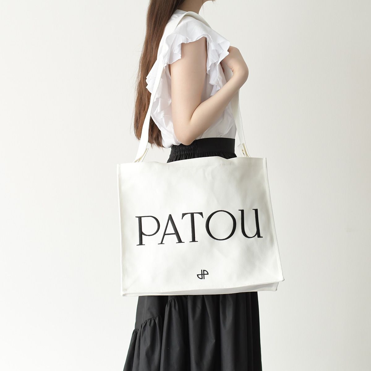 PATOU パトゥ バッグ コットンキャンバス パトゥトート ラージ