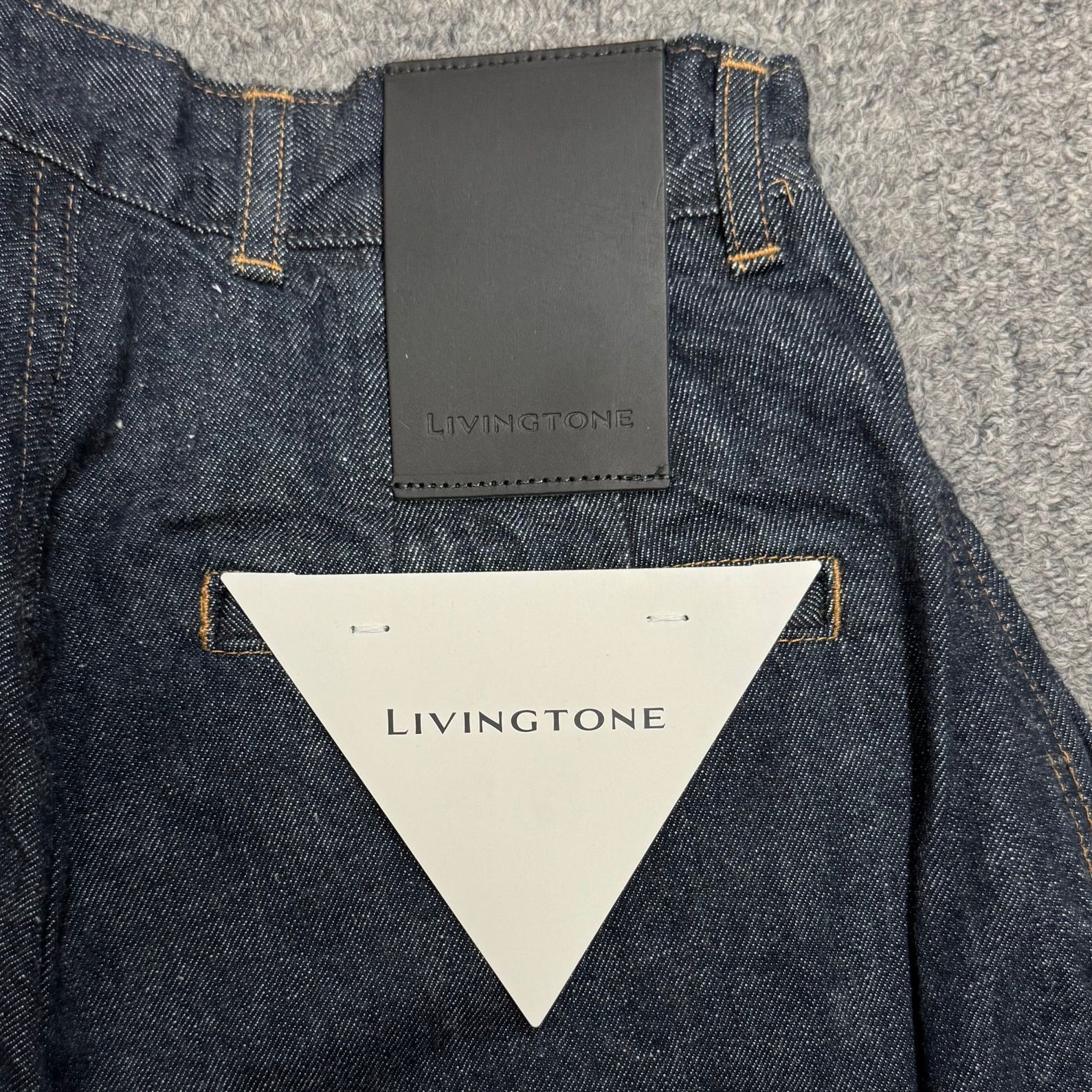 参考上代49500円 未使用品 LIVINGTONE DOLK3 Wide leg ワイドデニム 