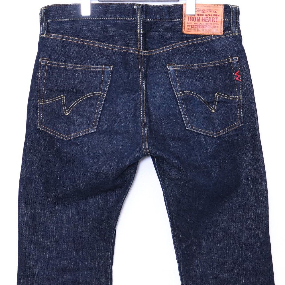 IRON HEART 14oz セルビッチデニムパンツ スリムストレート W34