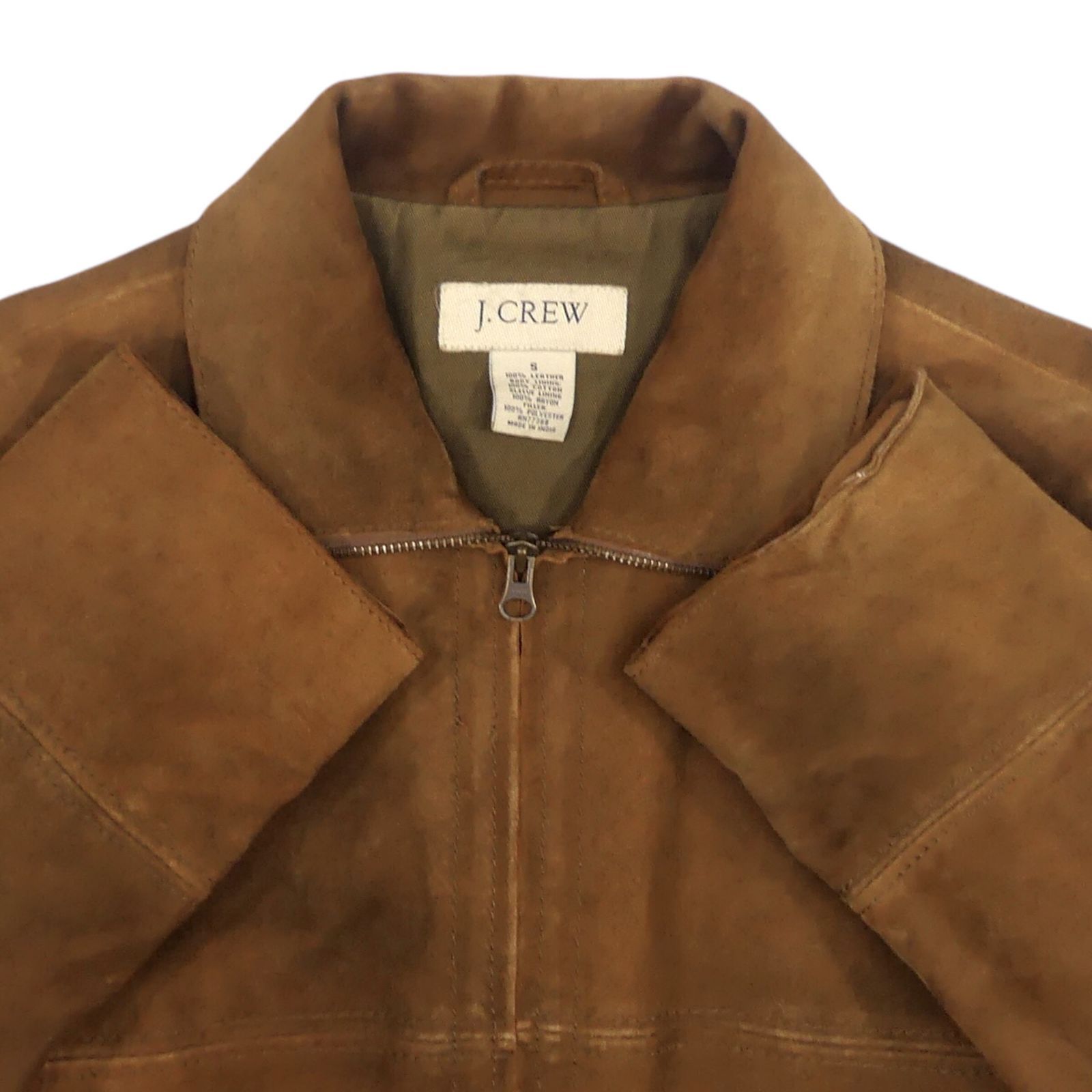 J.CREW ジェイクルー レザー ジャケット S ブルゾン ジャンパー 茶 本 