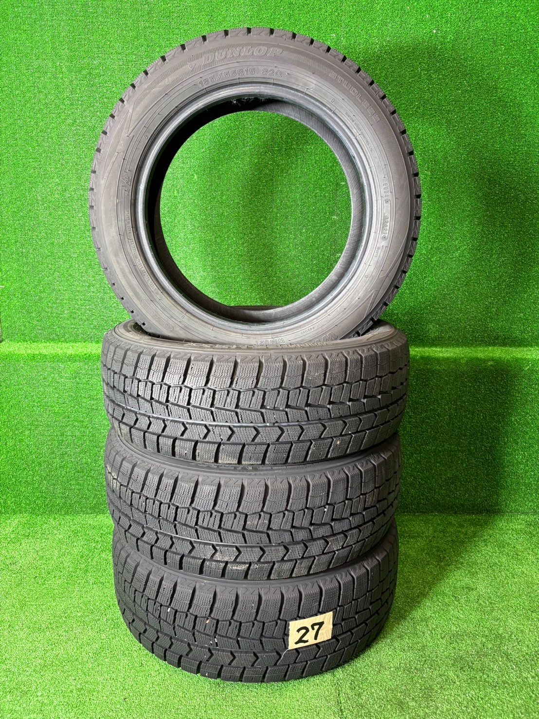 車 185/55R15 DUNLOP WINTER MAXX WM02 スタッドレス 4本セット 溝高 