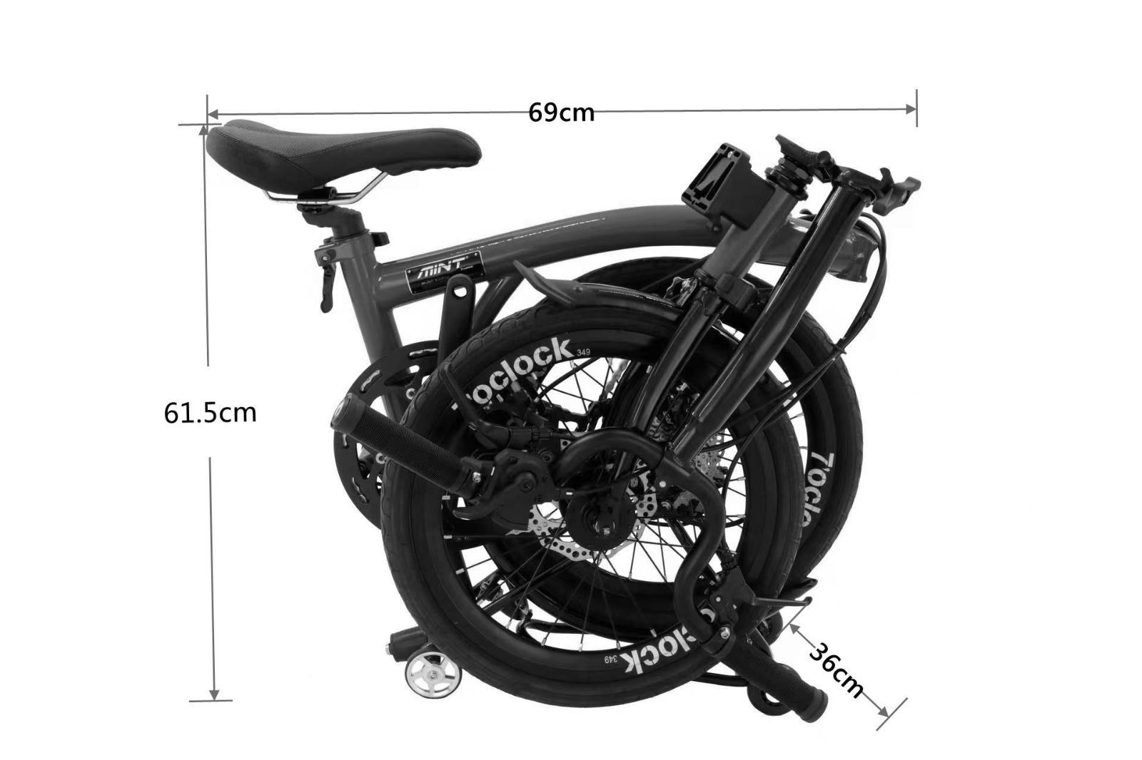 MINT BD9 折りたたみ自転車 BROMPTON風　新品　スカイグレー　9速 MINT BICYCLE 折り畳み自転車 BROMPTON風 スカイグレー - メルカリ