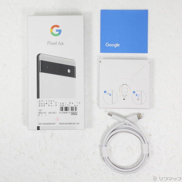 中古品〕 Google Pixel 6a 128GB チョーク GB17L au SIMフリー【344