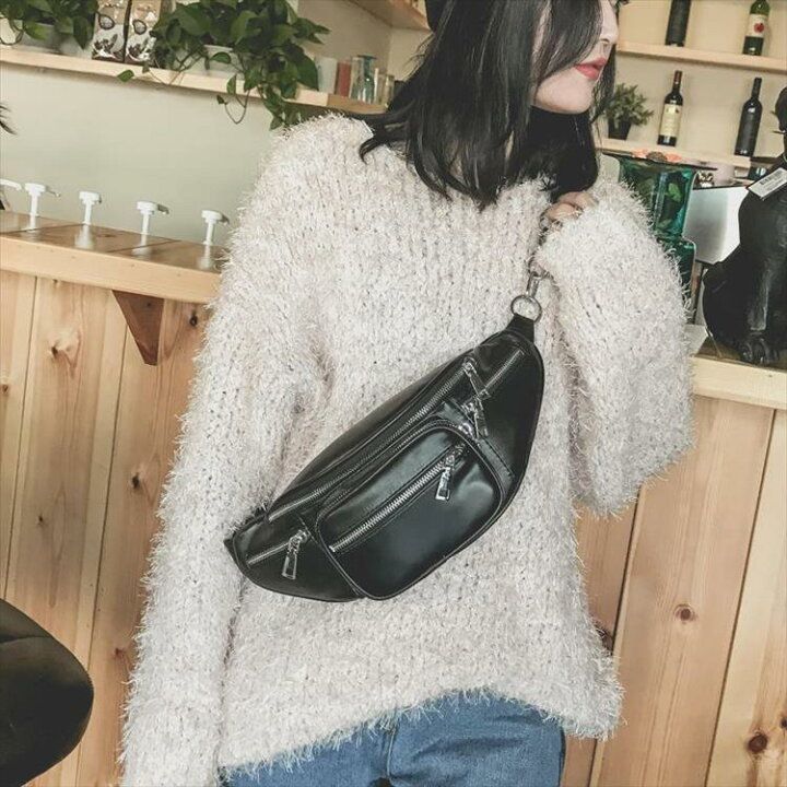 ボディーバッグ 3way 韓国 オルチャン ストリート 黒 大容量 メルカリShops