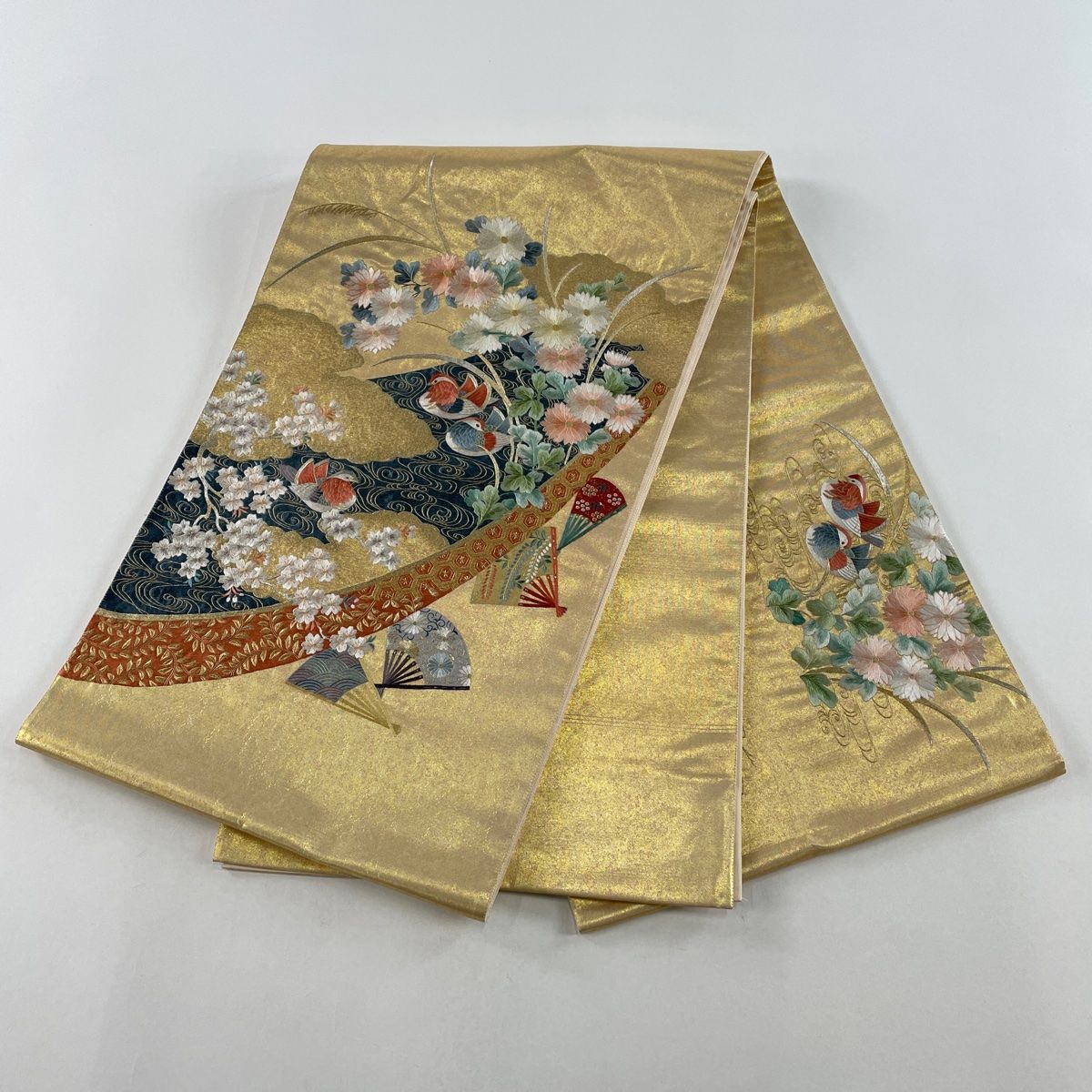蘇州刺繍 昇龍 袋帯 金糸 金彩 銀彩 正絹 お太鼓柄 Q927 蘇州刺繍 昇龍 袋帯 金糸 金彩 銀彩 正絹 お太鼓柄 Q927