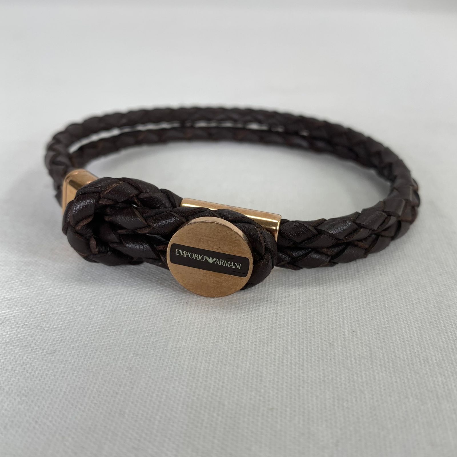 ARMANI エンポリオアルマーニ ブレスレット ブレス アクセサリー シルバー×ブラック  エンポリオ・アルマーニ] SIGNATURE ブレスレット エンポリオ