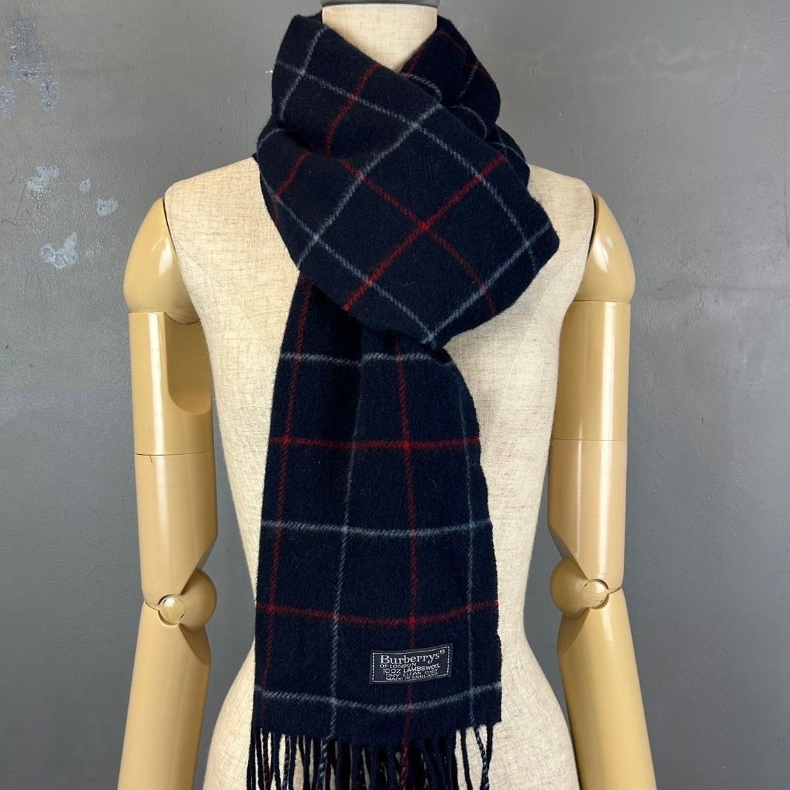 バーバリー 100% LAMBWOOL ノバチェック柄 マフラー バーバリー