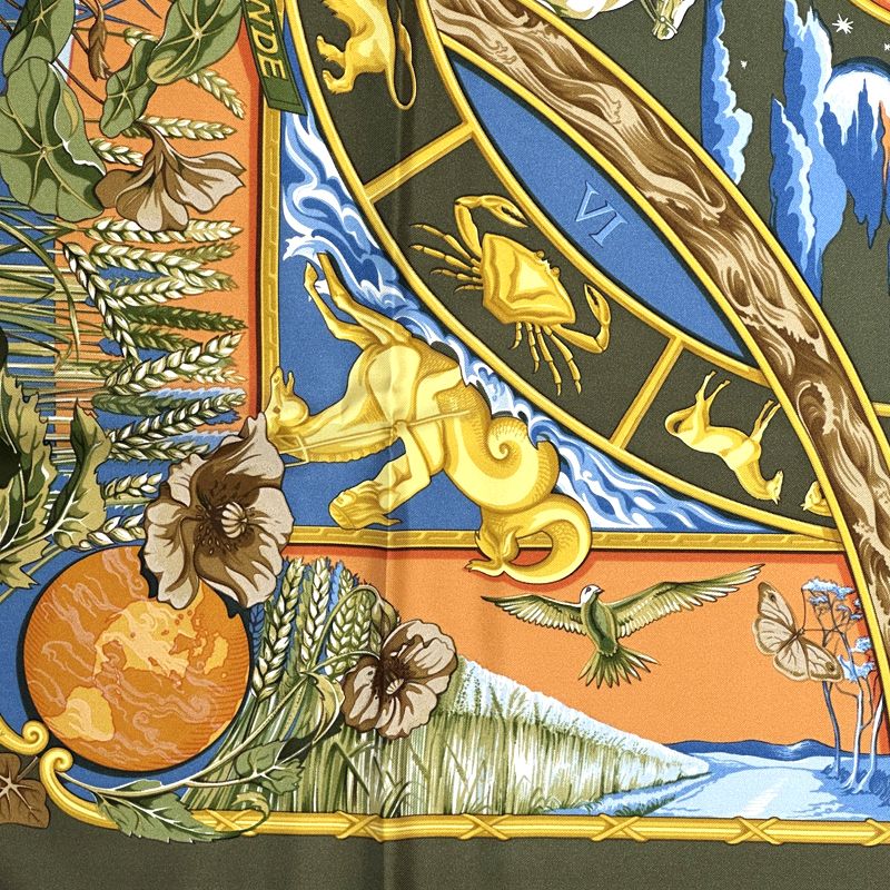 エルメス HERMES スカーフ カレ90 RYTHMES DU MONDE 世界の
