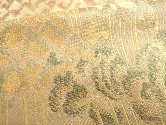 平和屋着物○田中工芸織物 祥園謹製 太鼓柄袋帯 純金箔錦 樹林文 金糸