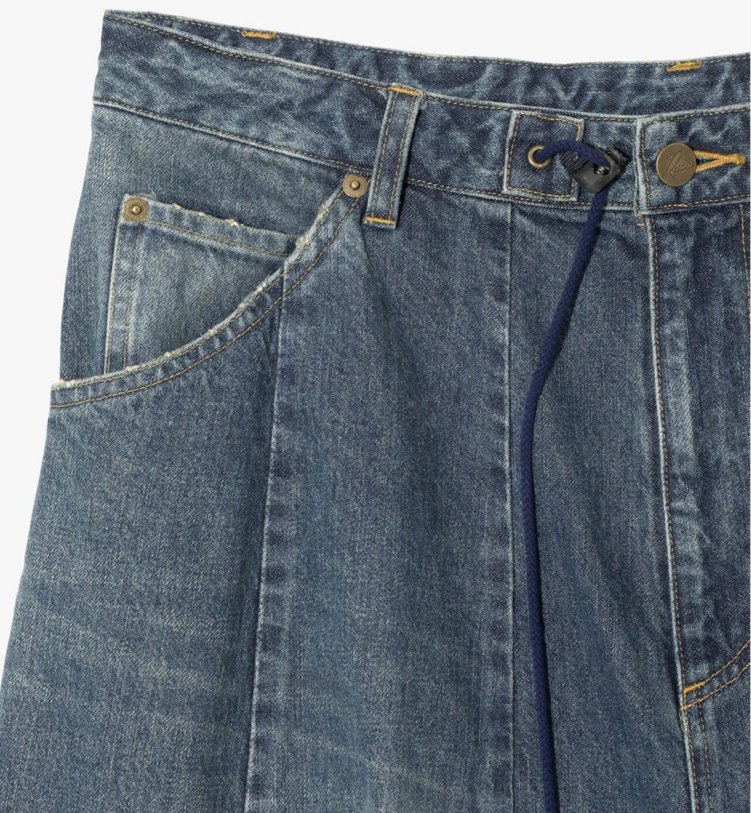 正規品 LHP ニードルズ デニム素材 ワイドパンツ ヴィンテージ感 インディゴ 正規品 LHP NEEDLES ニードルズ デニム素材 ワイドパンツ