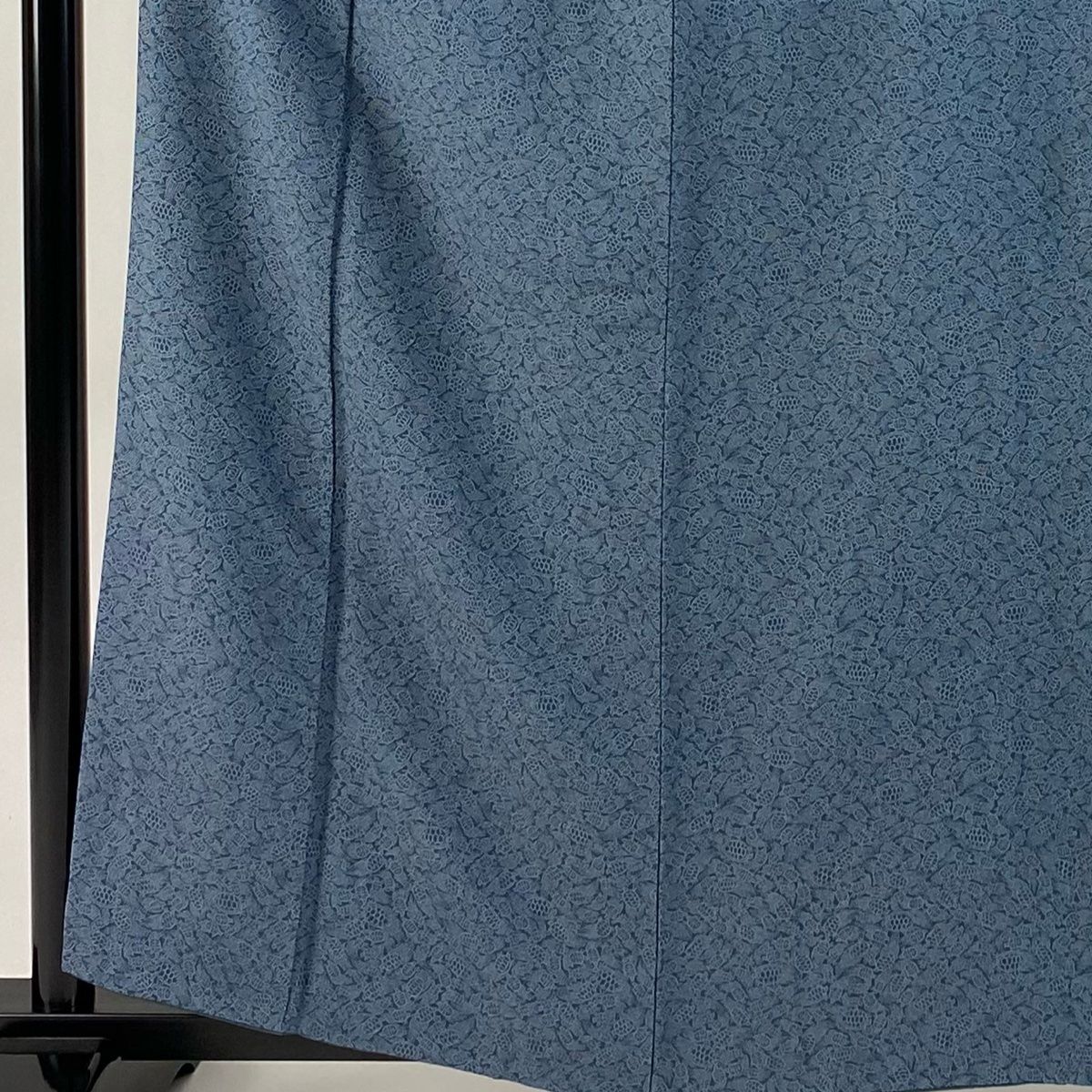 江戸小紋 身丈159cm 裄丈64cm M 袷 蓑亀 青灰色 正絹