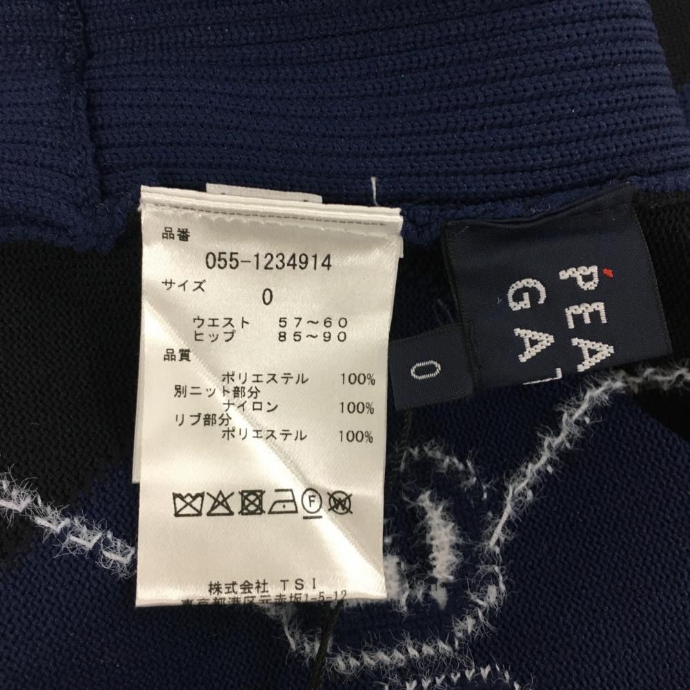 【在庫限りの大特価】 パーリーゲイツ ニットスカート ネイビー×白 ロゴ総柄 アーガイル レディース 0 S ゴルフウェア PEARLY GATES 限定アイテム入荷。