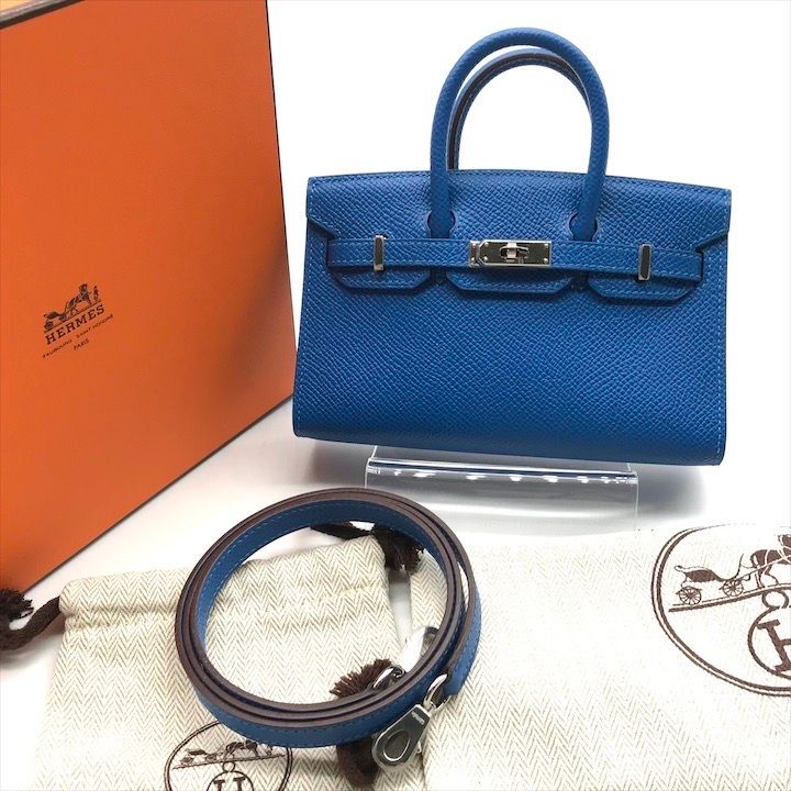 保管品 HERMES エルメス タイニー バーキン エプソン ミコノス