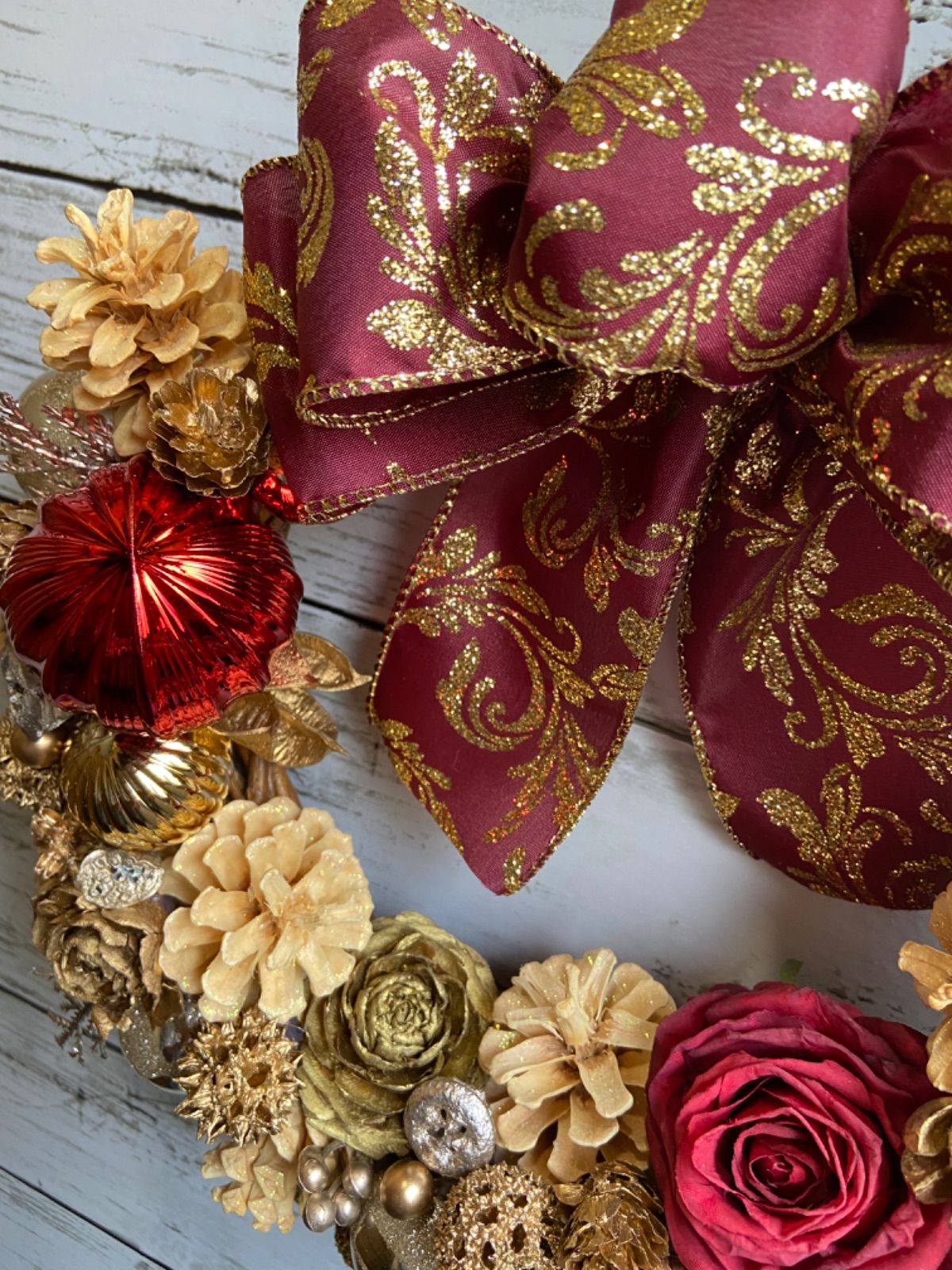 4-329大人クリスマス クリスマスリース アンティーク ドアリース