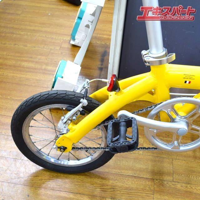 Renault light8折りたたみ自転車 美品　イエロー　ライト付き　ルノー ルノー RENAULT(ルノー) LIGHT8 AL-FDB140 アルミフレーム 14