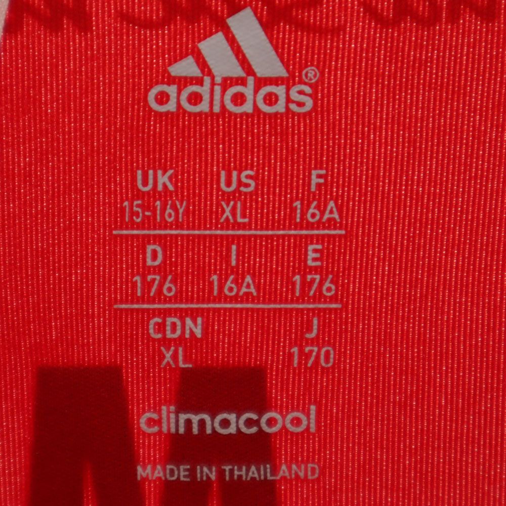 adidas - アディダス 未使用 バイエルンミュンヘン シュバインシュタイガー 31 サッカー 半袖 ユニフォーム 170 レッド adidas CLIMACOOL キッズ adidas - アディダス 未使用 バイエルンミュンヘン シュバイン