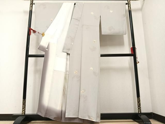 平和屋着物○上質な小紋 雪輪枝花文 正絹 逸品 AABB3672ph - メルカリ