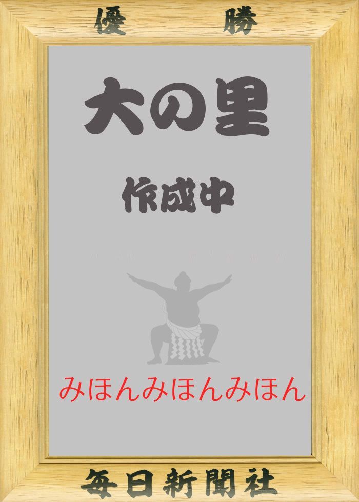 大の里 泰輝 関 優勝ミニ額 大相撲 ミニ額 大相撲 優勝額 令和７ ２０２５ 年３月場所 優勝 大関 大の里 関 ３回目 受注生産品のため ご注文後はいかなる理由でも返品 返金はできません