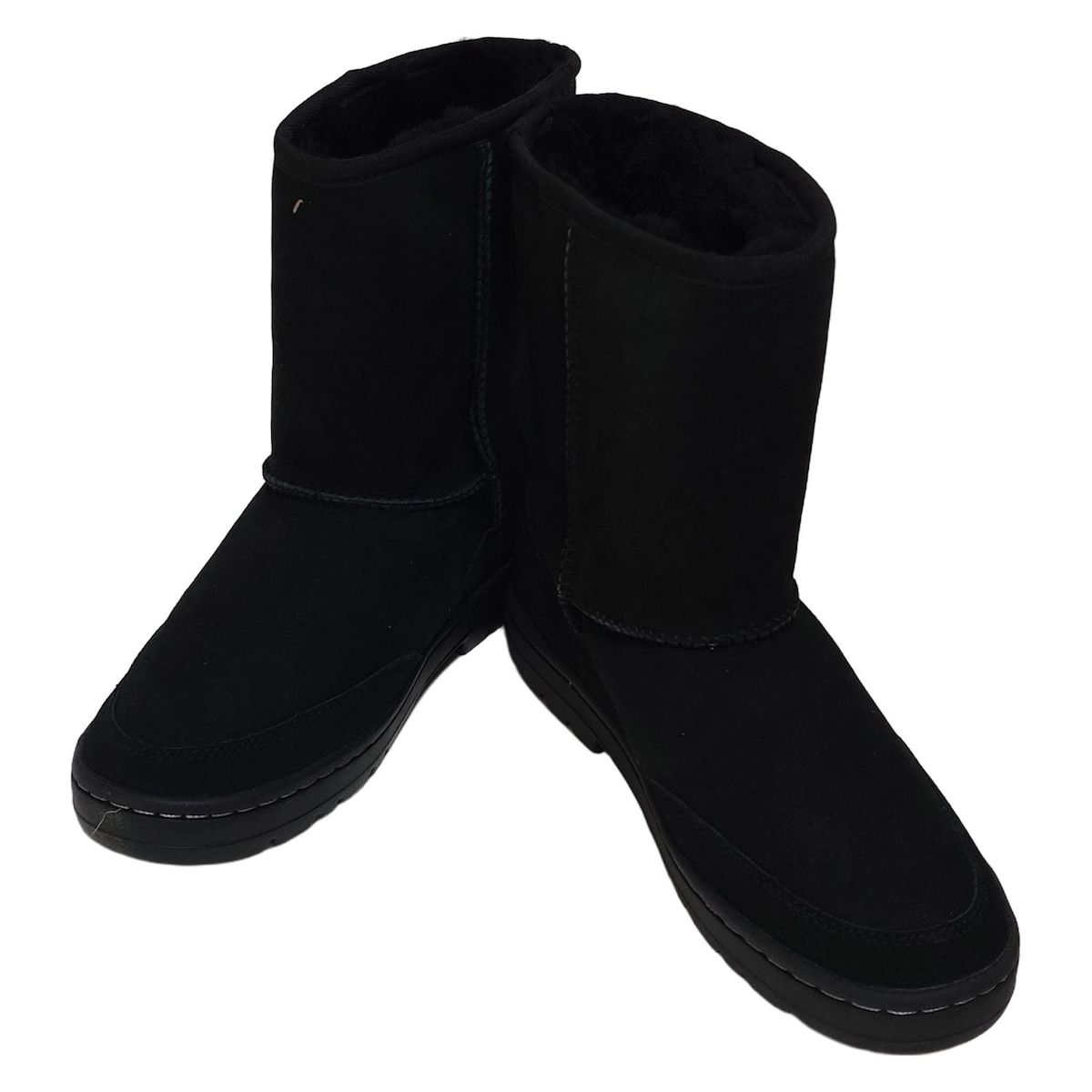 UGG アグ ショートブーツ 24 レディース ウルトラ ショート リバイバル 5225O 黒 ムートン