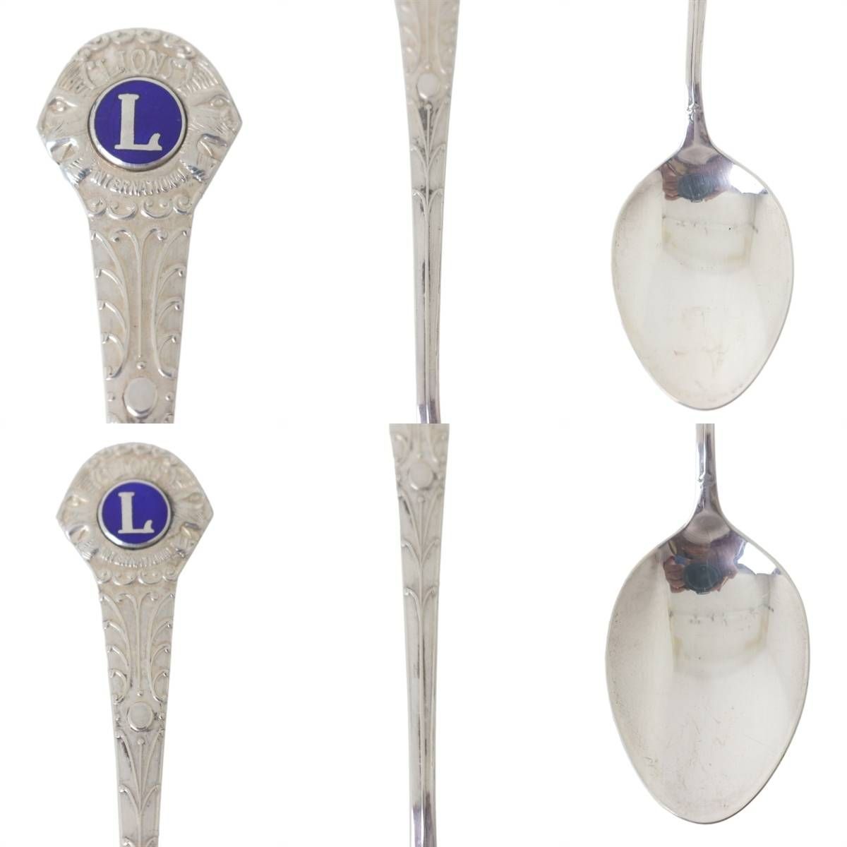 LIONS ライオンズクラブ 銀製スプーン 2本 銀製刻印(比重10.3) 全長