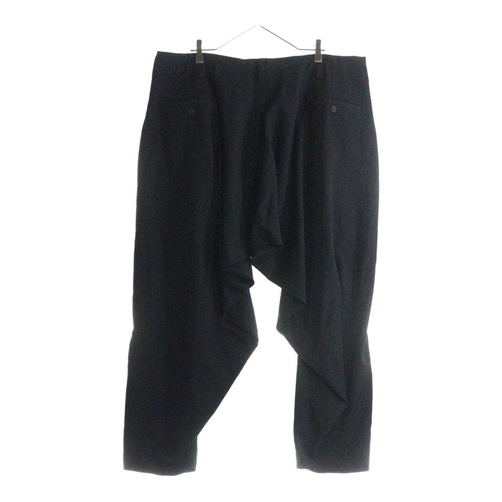 Yohji Yamamoto POUR HOMME ヨウジヤマモト プールオム 25SS WOOL GABARDINE DRAPE PANTS ウール ギャバジン ドレープ サルエルパンツ ブラック HP-P44-100