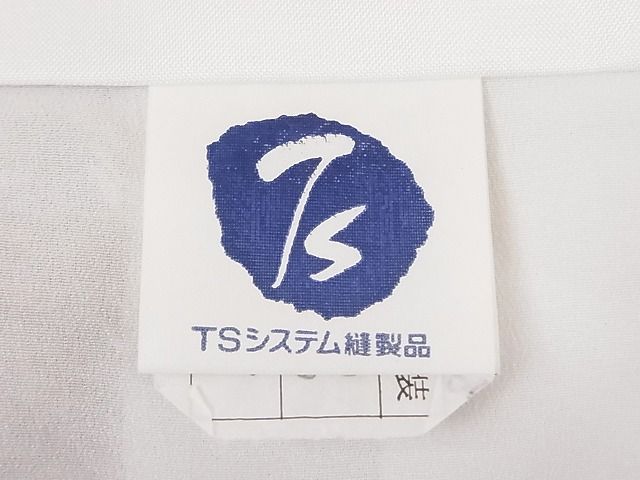 平和屋-こころ店■夏物 小紋 絽 草花文 銀彩 着丈160cm 裄丈65cm 正絹 逸品 A-ck4382