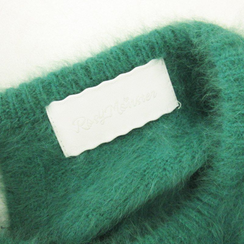 ロージーモンスター Rosy Monster ウール カシミヤブレンド シャギーニット ベスト 2WAY グリーン F - メルカリ
