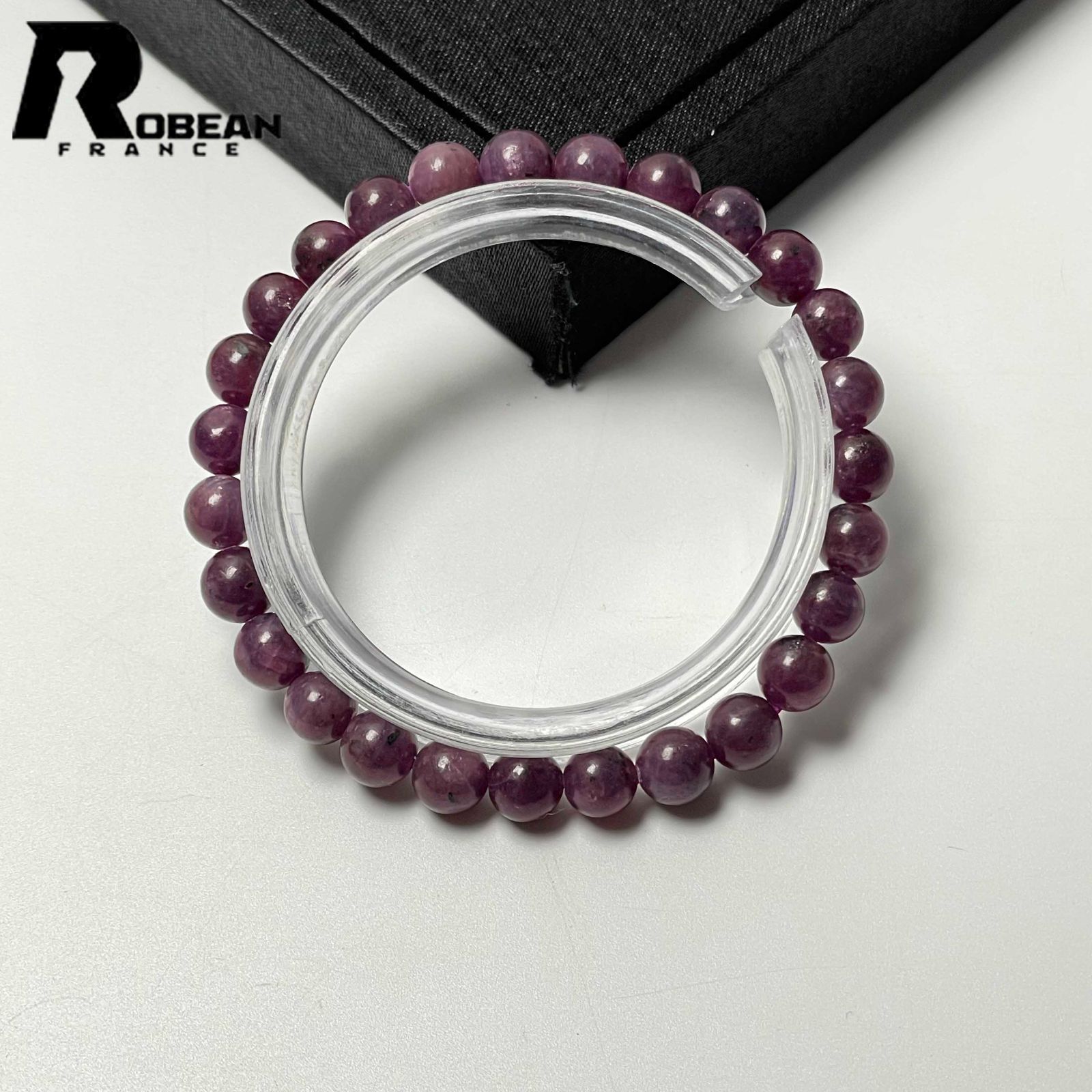 夢色 EU製 定価6万円 ROBEAN ルビー ブレスレット パワーストーン 天然石 お守り プレゼント 6.4-6.8mm M0612500